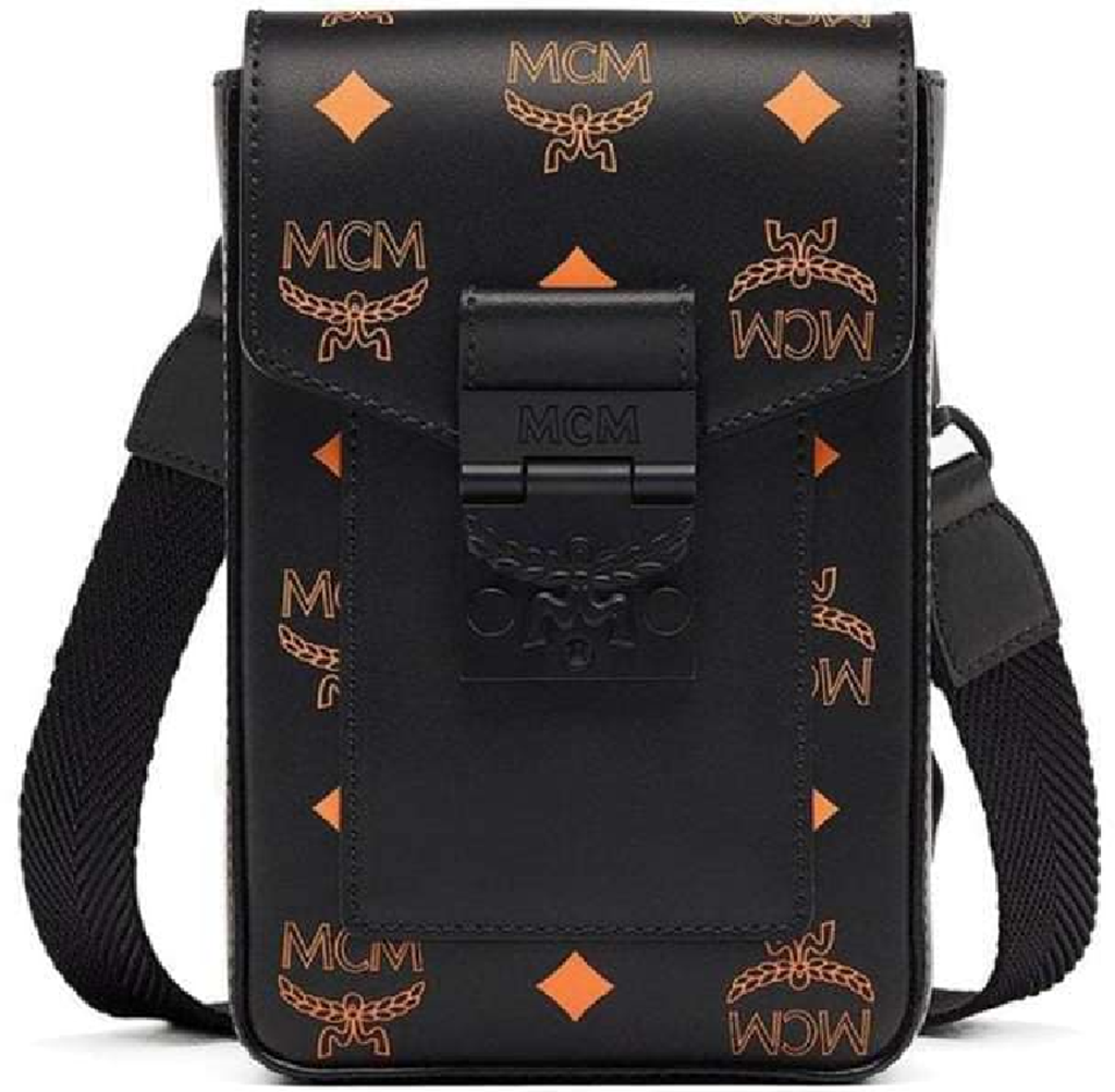 Túi MCM Color Splash Logo Crossbody Mini 'Black Orange' MMRBASX04O9001