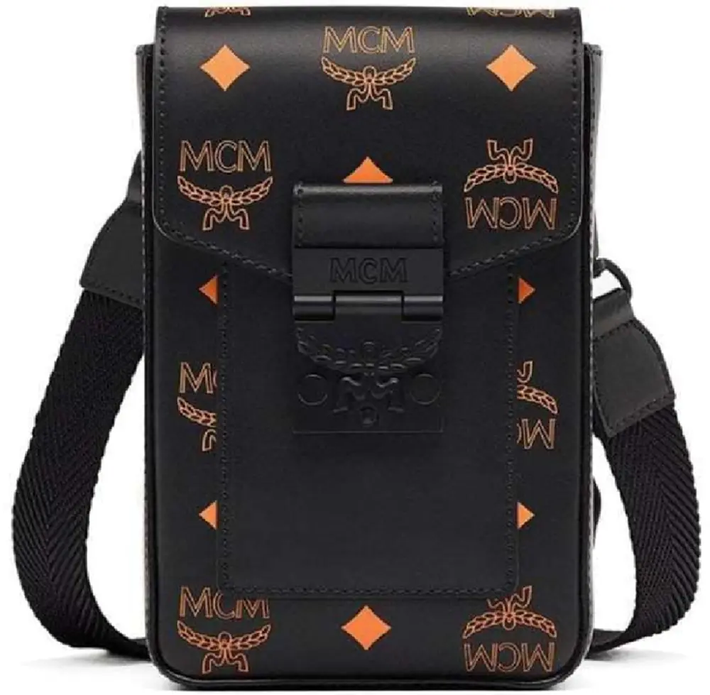 Túi MCM Color Splash Logo Crossbody Mini 'Black Orange' MMRBASX04O9001