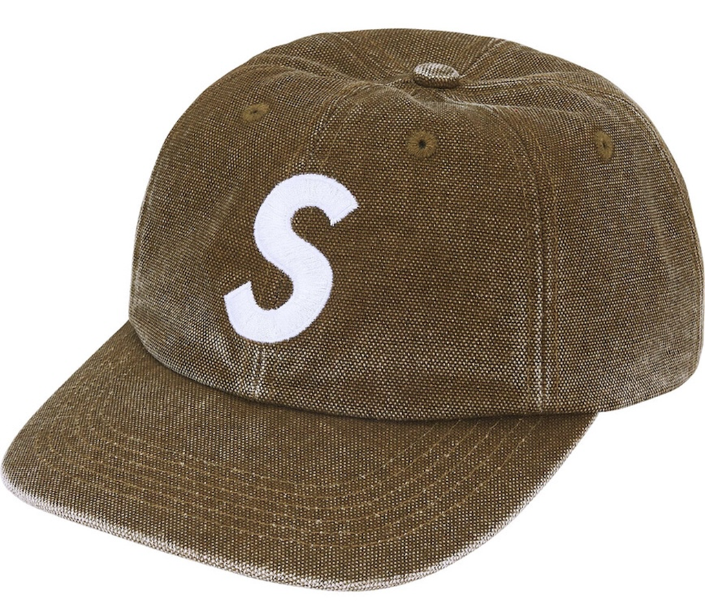 Mũ Supreme Pigment Coated Canvas S Logo 6-Panel 'Brown' 7703397826764
