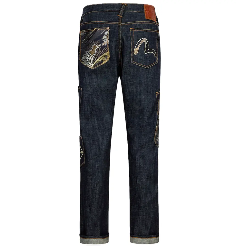 Quần Evisu Multi-Pocket with Brocade Patch 'Indigo' 2ESHTM5JE100700DN