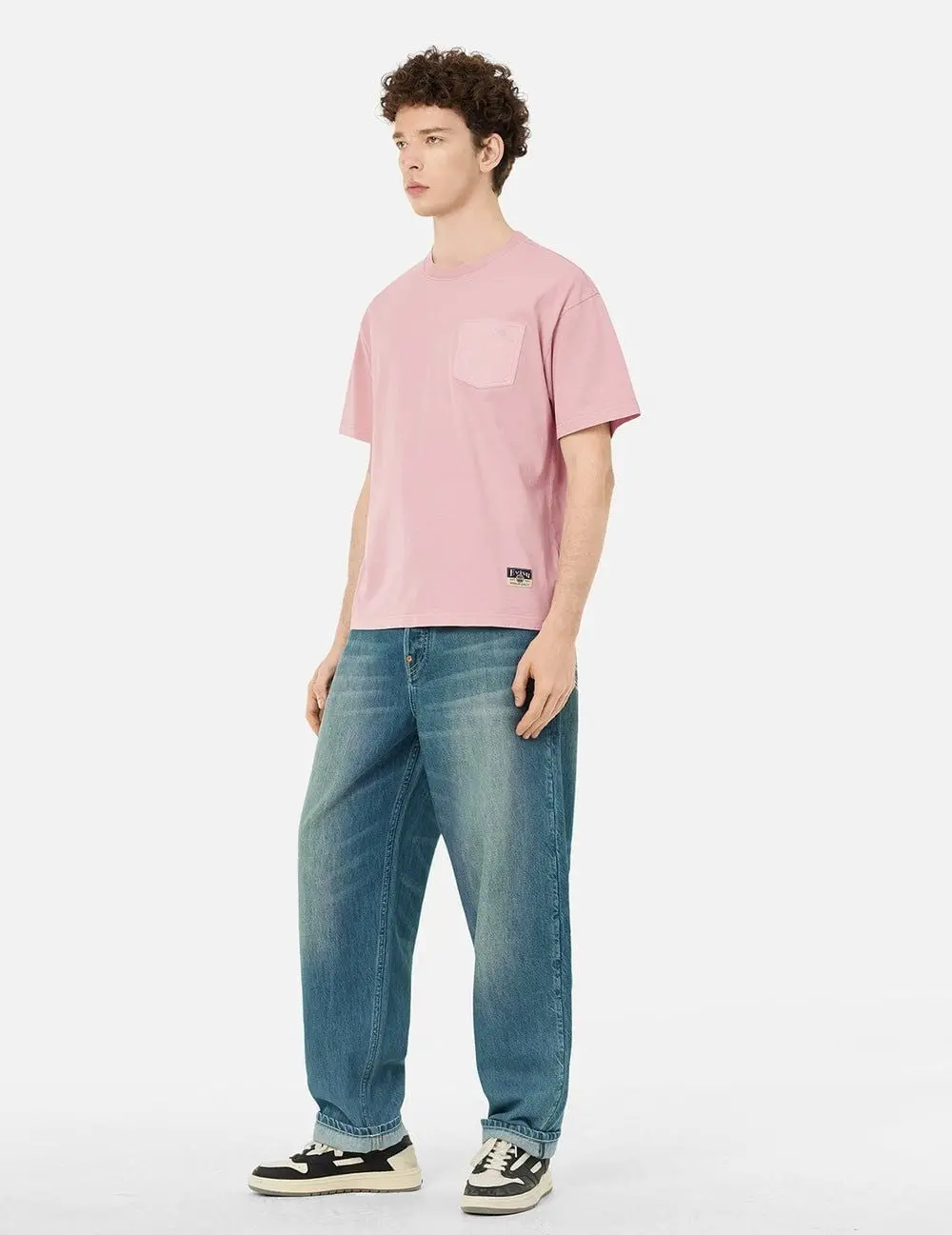 Quần Evisu Playful Seagull Print Pocket Loose 'Denim' - Ảnh 3
