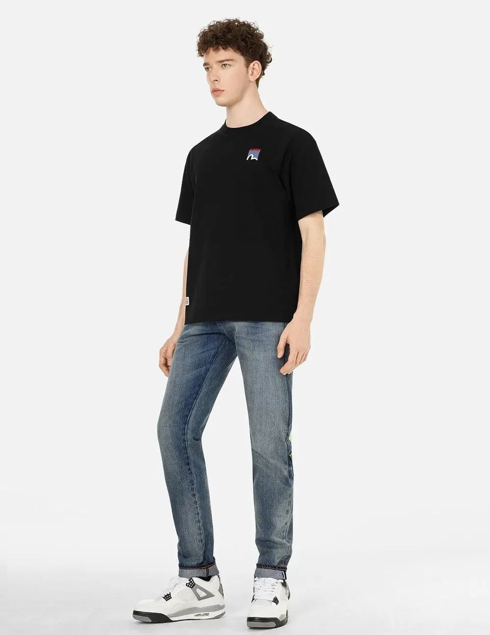 Quần Evisu White Seagull Daicock Print Jeans 'Indigo' 2ESHTM5JE700917CT - Ảnh 3