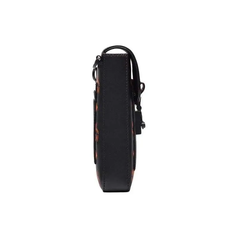 Túi MCM Color Splash Logo Crossbody Mini 'Black Orange' MMRBASX04O9001 - Ảnh 4