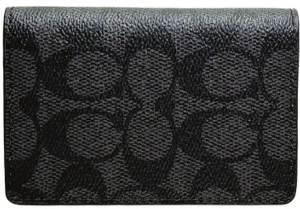 Ví Coach Leather Card Case 'Black' CW367-MI5