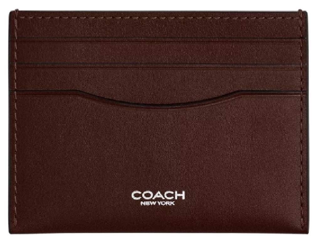 Ví Coach Leather Card Case ‘Brown’ CZ000-MPL