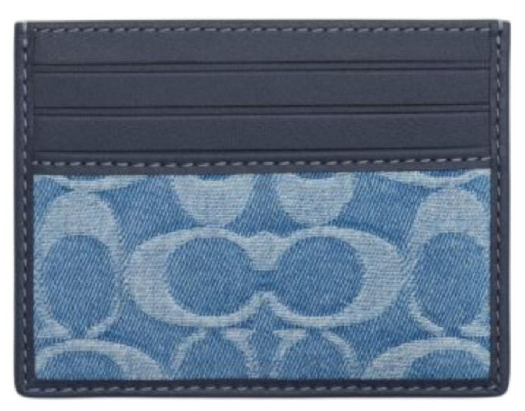 Ví Coach Slim Card Case ‘Navy’ CDF46-DEN