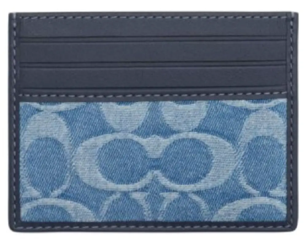 Ví Coach Slim Card Case ‘Navy’ CDF46-DEN