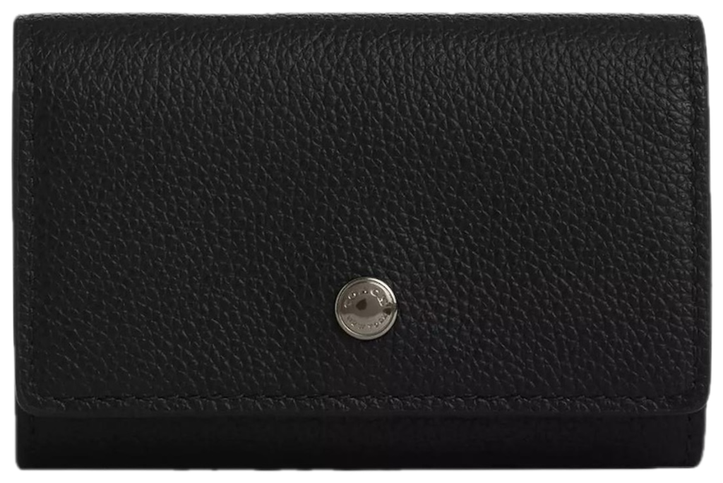 Ví Coach Smooth Leather Key Pouch ‘Black’ CX142-QBBK