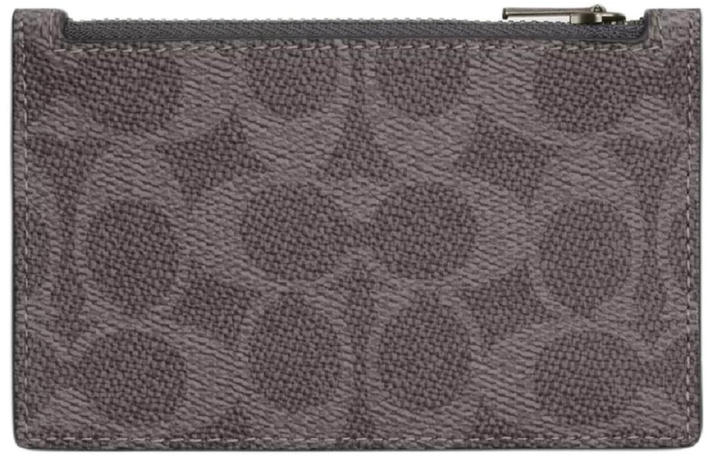 Ví Coach Zip Card Case ‘Charcoal’ CV764-QBYFT