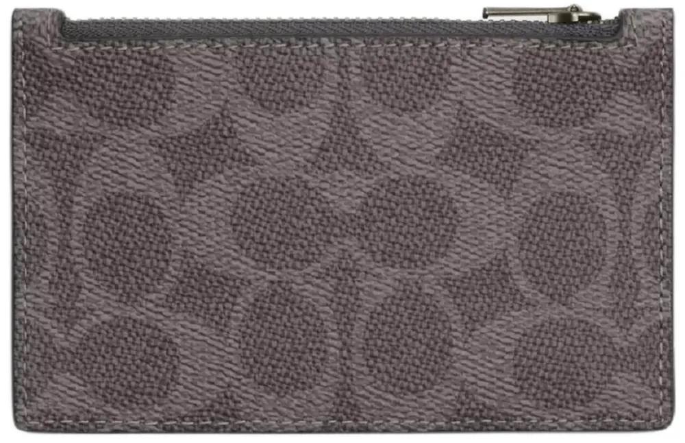Ví Coach Zip Card Case ‘Charcoal’ CV764-QBYFT