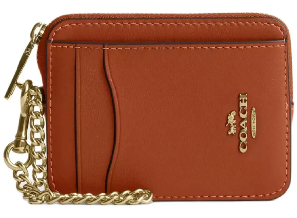 Ví Coach Zip Card Case ‘Cognac’ CCV89-IMYU1