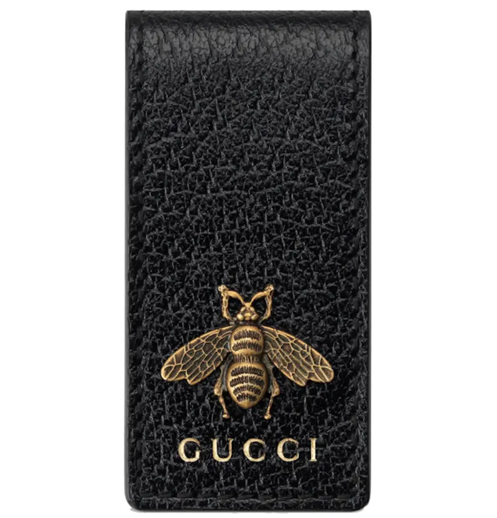 Ví Gucci Animalier Leather Money Clip 'Black' 522914-DJ20T-1000