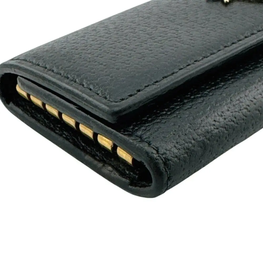 Ví Gucci Bee Motif Leather Key Pouch 'Black' 523683-DJ20T-1000 - Ảnh 3