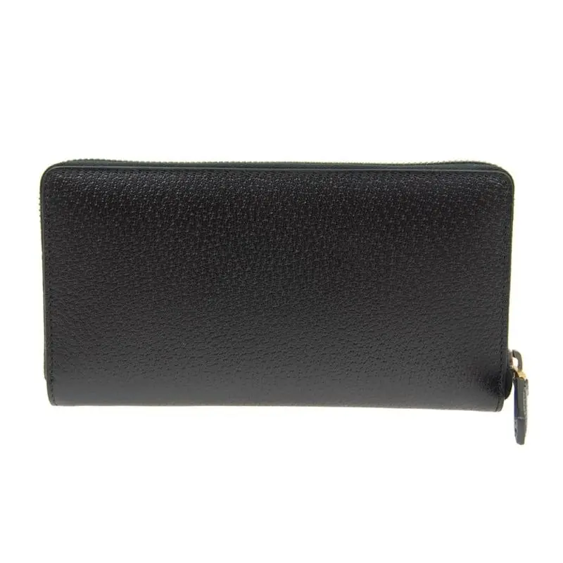 Ví Gucci Leather Long Wallet 'Black' 428736-DJ20T-1000 - Ảnh 3