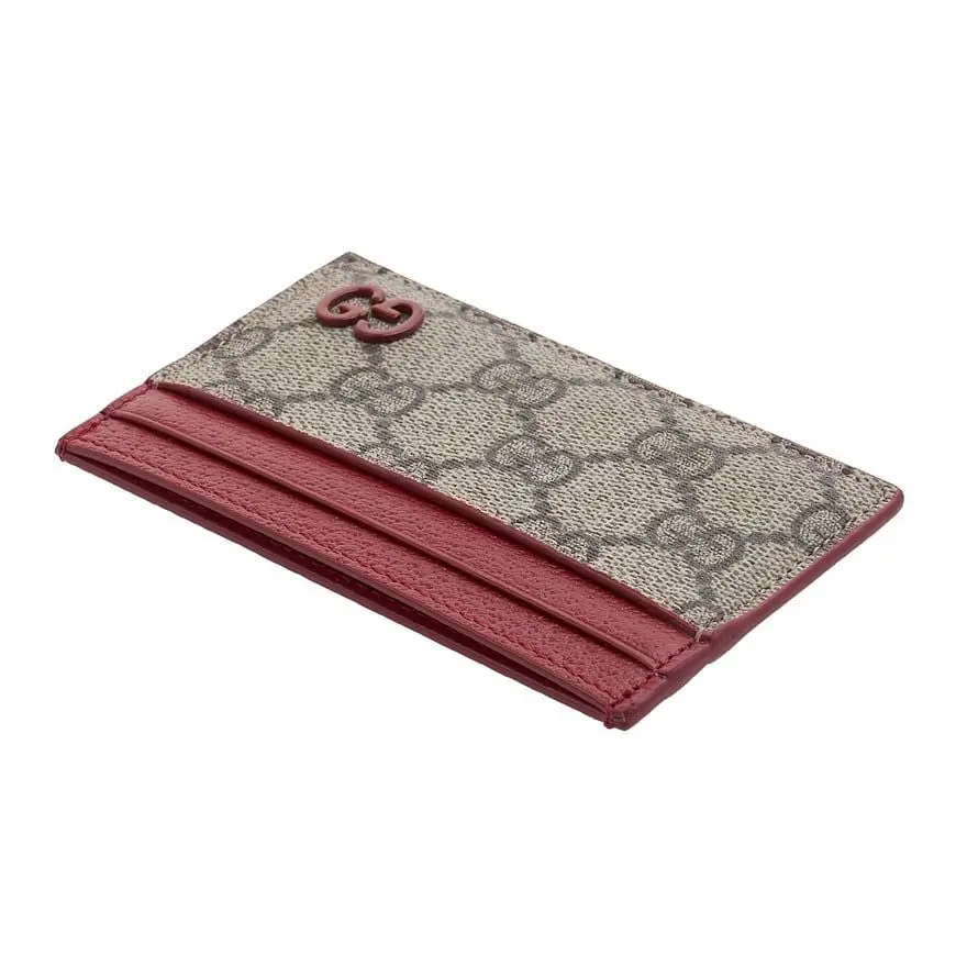Ví Gucci Monogram Card Holder 'Beige Red' 768248-FACQC-9752 - Ảnh 4