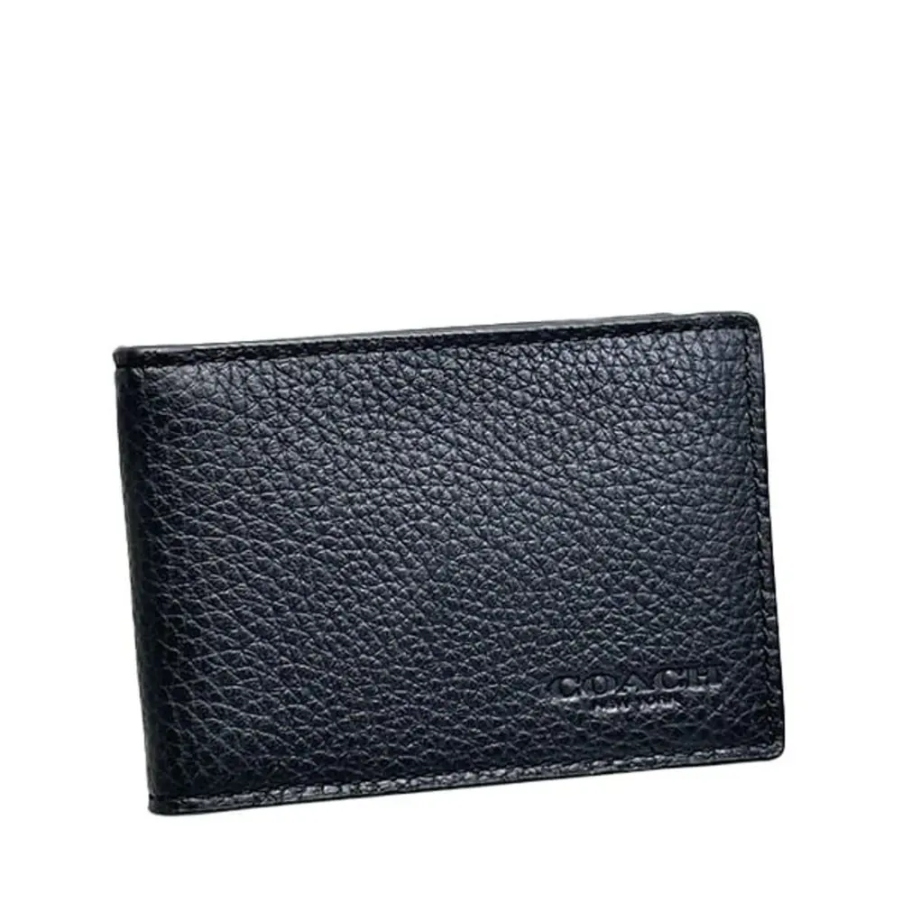 Ví Coach Compact Billfold Wallet 'Black' CM167-QBBK - Ảnh 5