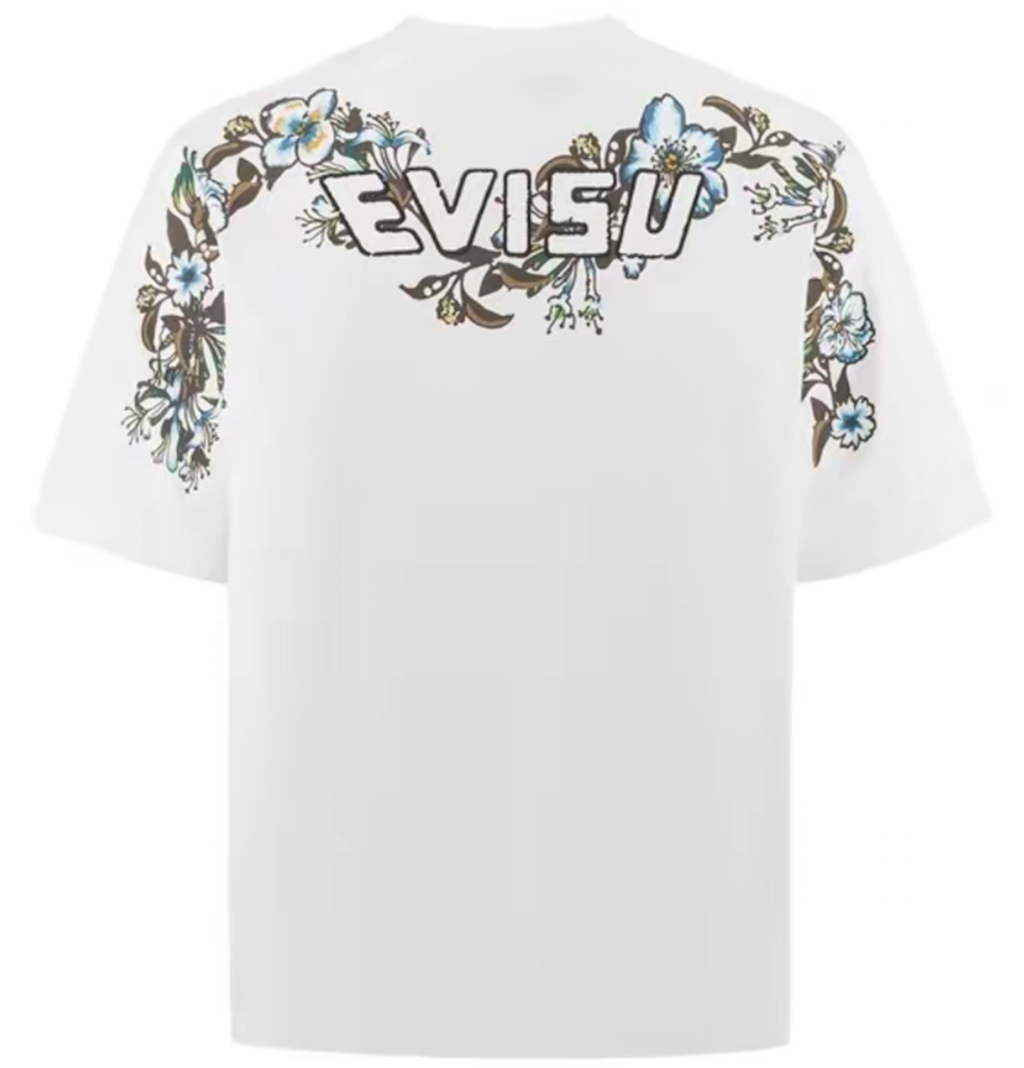Áo Evisu Floral Daicock Logo Loose Fit T-Shirt 'White'