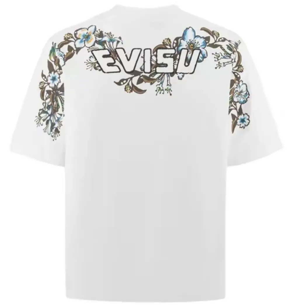 Áo Evisu Floral Daicock Logo Loose Fit T-Shirt 'White'