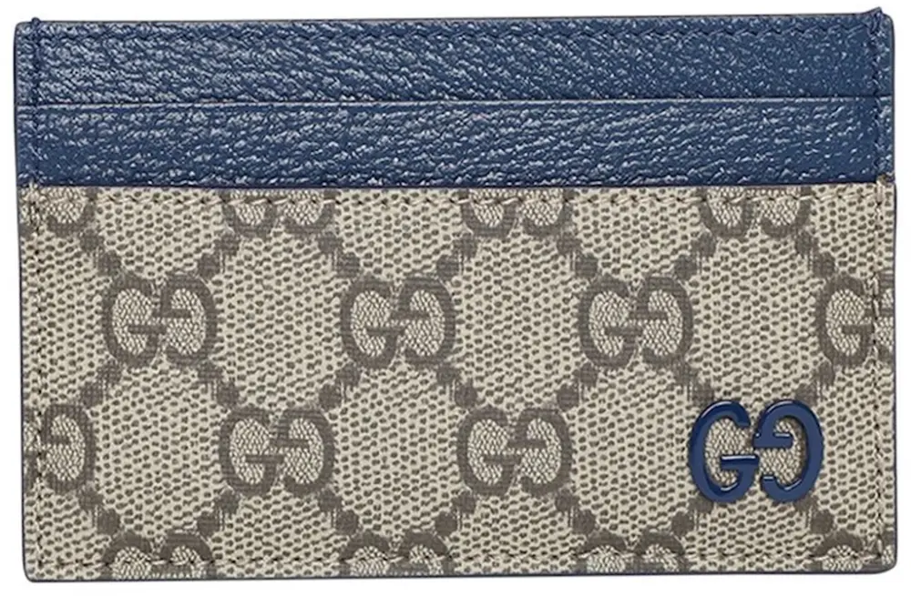Ví Gucci Monogram Card Holder 'Beige Blue' 768248-FACQC-9751