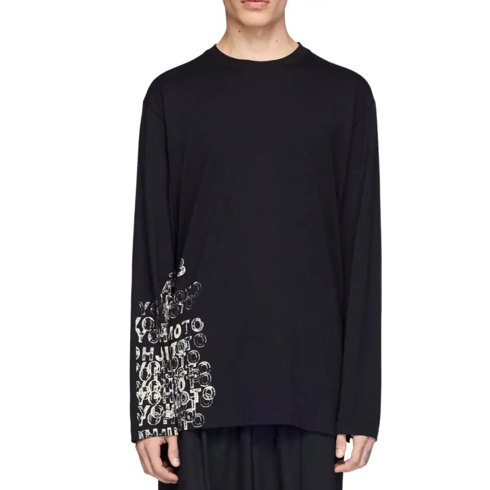 Áo Adidas Y-3 GFX Long Sleeve T-Shirt 'Black' KR2239 - Ảnh 3
