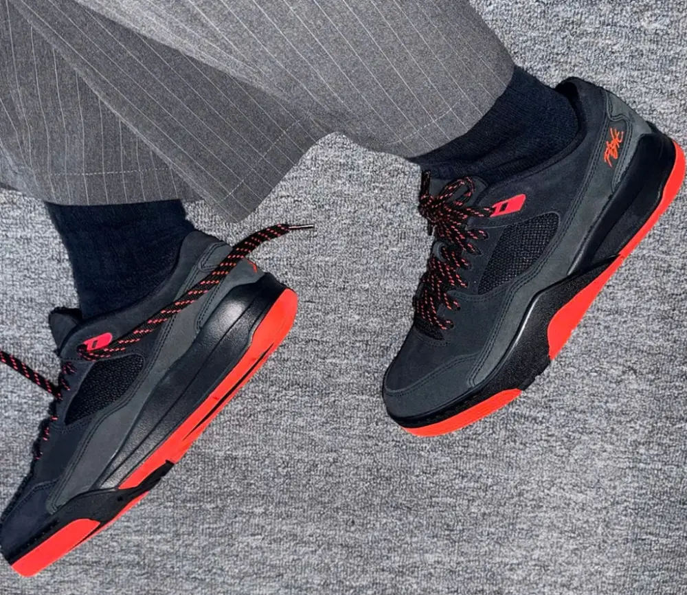 Giày Nike Jordan Flight Court 23 'Black Infrared' HF3255-011 - Ảnh 3