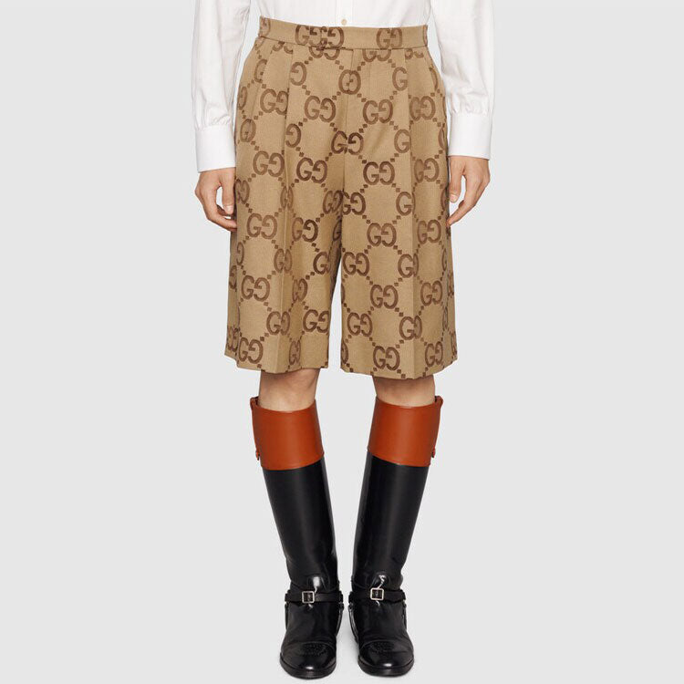 Quần Gucci Jumbo GG Canvas Shorts 'Beige Ebony' 673181-ZAHT6-2580 - Ảnh 3