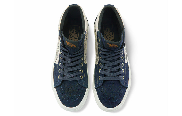 Giày Vans Unisex SK8-HI Sneakers 'Blue' VN0A32QG4UA - Ảnh 3
