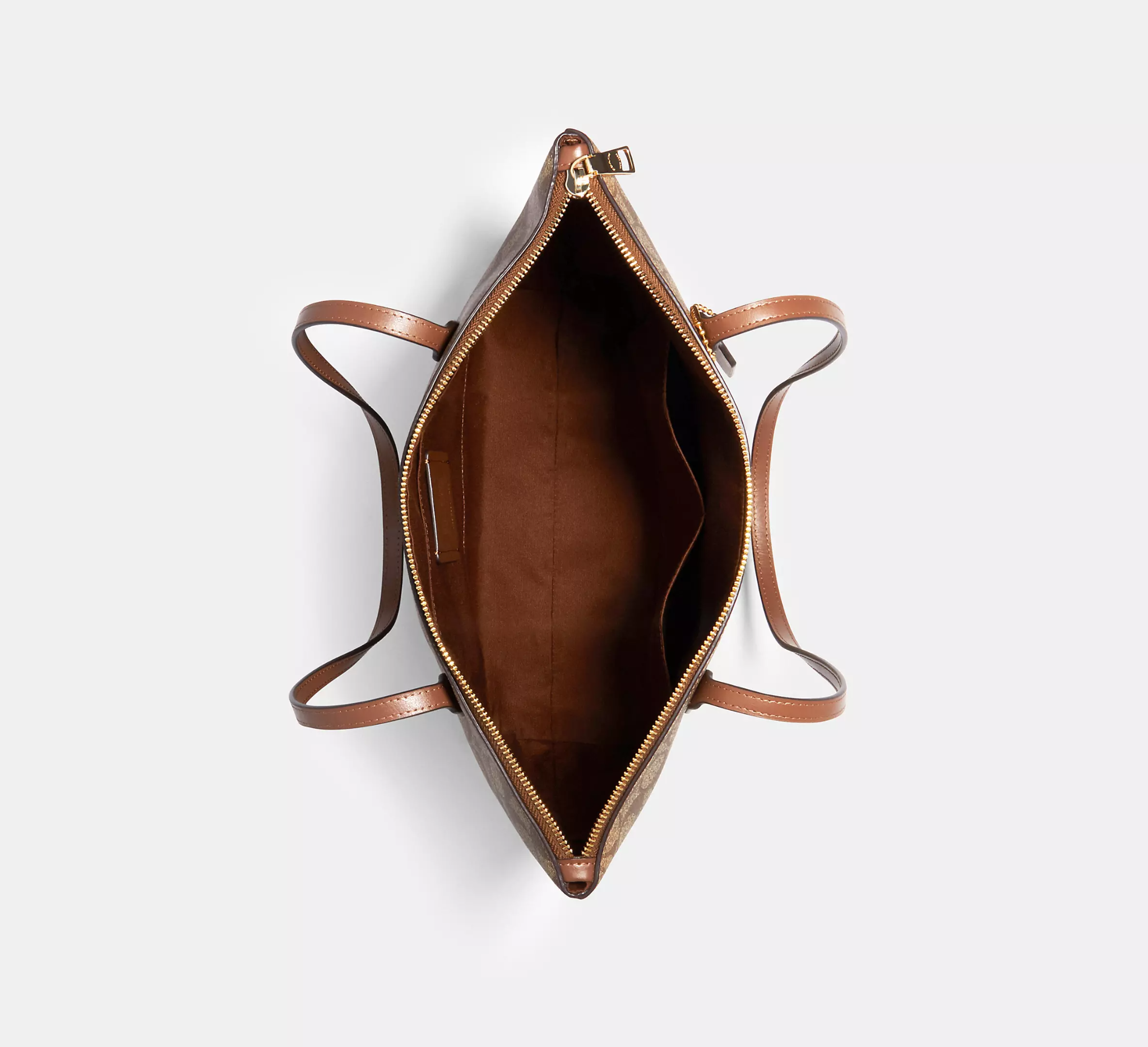 Alternative view of Túi Coach Zip Top Tote Signature Canvas 'Khaki' 4455-IME74