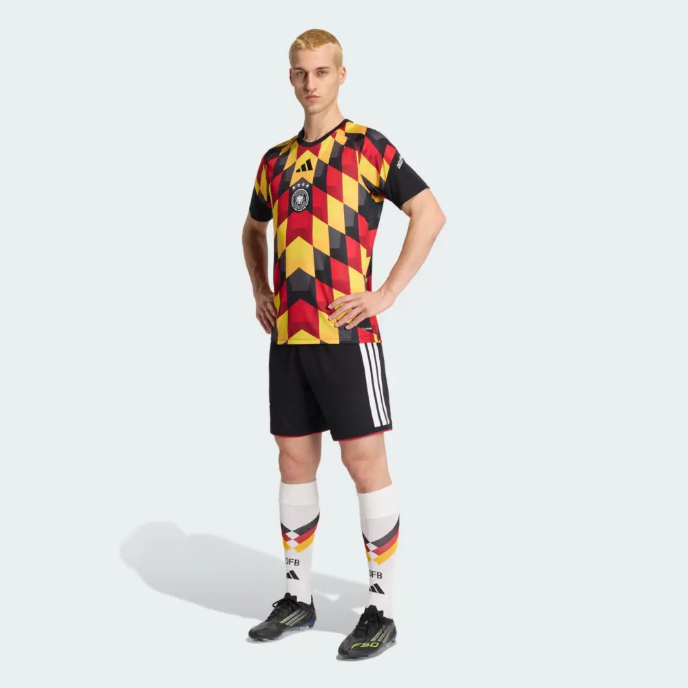 Áo Adidas Germany 26 Home Kit Pre-Match 'Black' JZ4577 - Ảnh 3