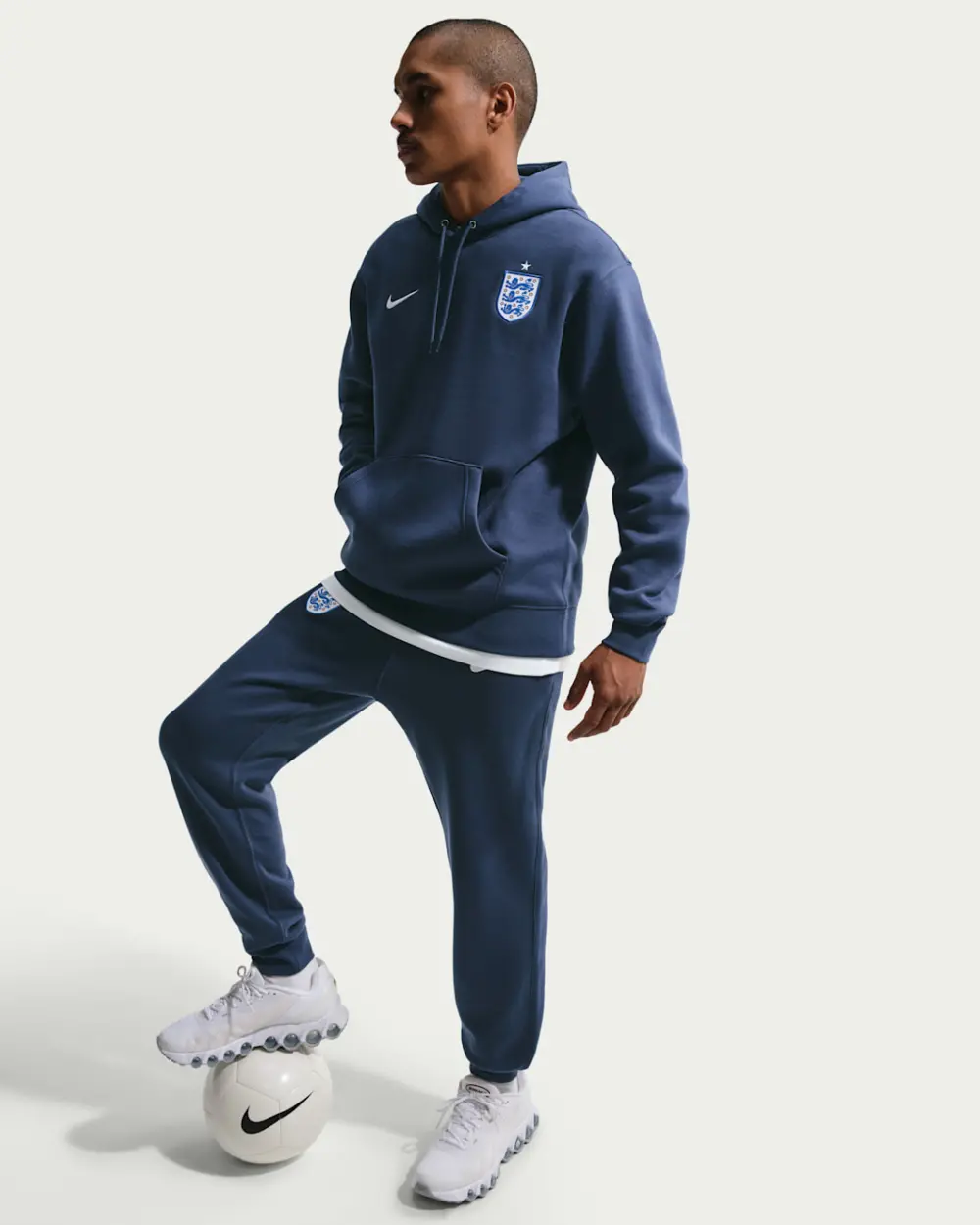 Áo Nike England Club Football Pullover Hoodie 'Midnight Navy' IB6297-410 - Ảnh 3