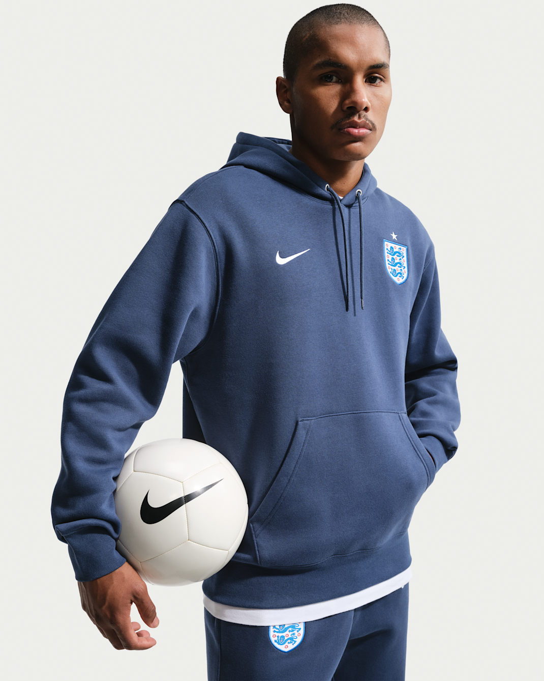 Áo Nike England Club Football Pullover Hoodie 'Midnight Navy' IB6297-410 - Ảnh 5