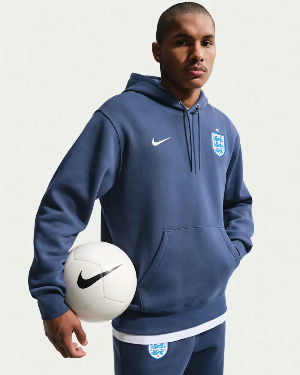 Áo Nike England Club Football Pullover Hoodie 'Midnight Navy' IB6297-410 - Ảnh 5