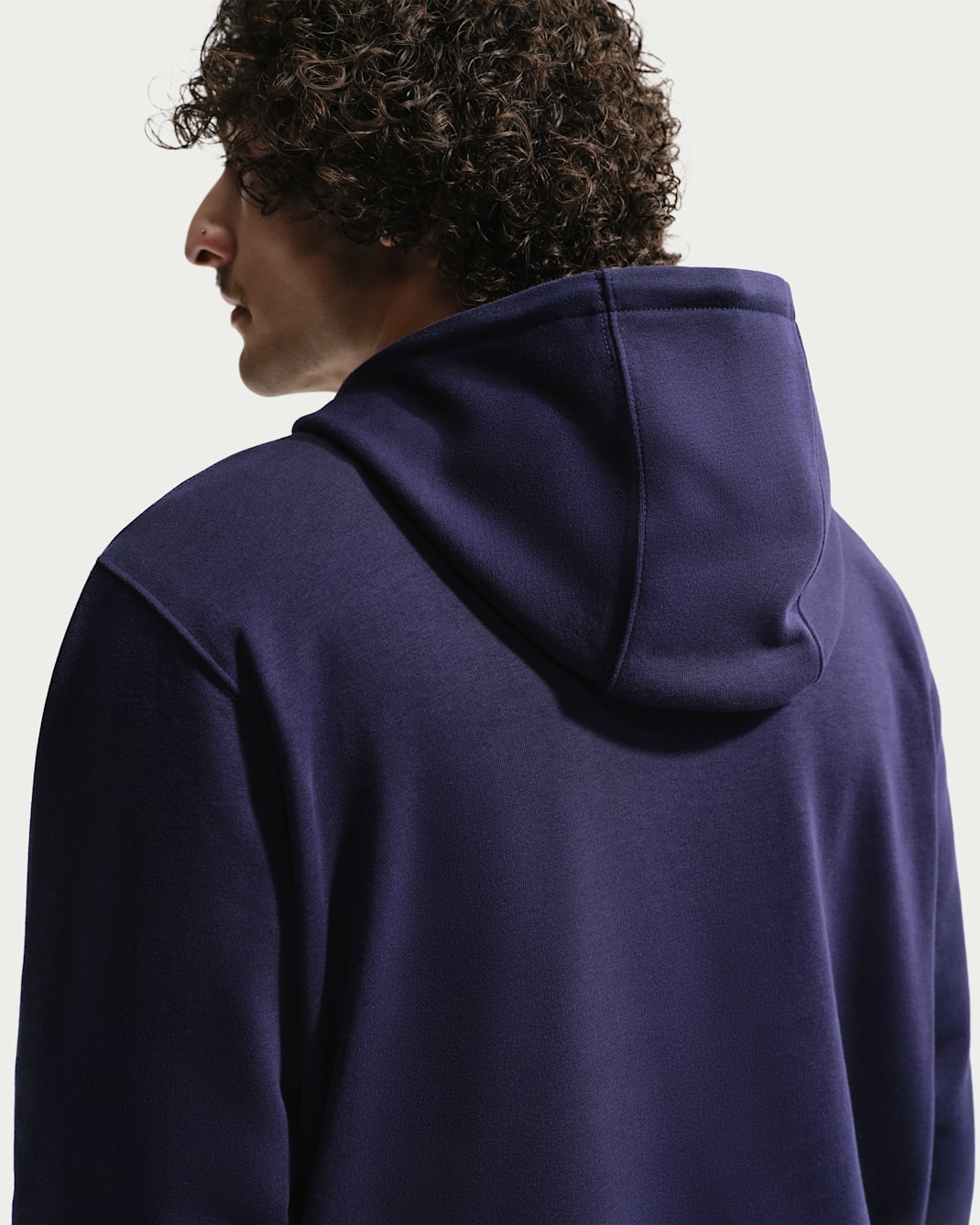 Alternative view of Áo Nike FFF Club Football French Terry Pullover Hoodie 'Blackened Blue' IB6301-498