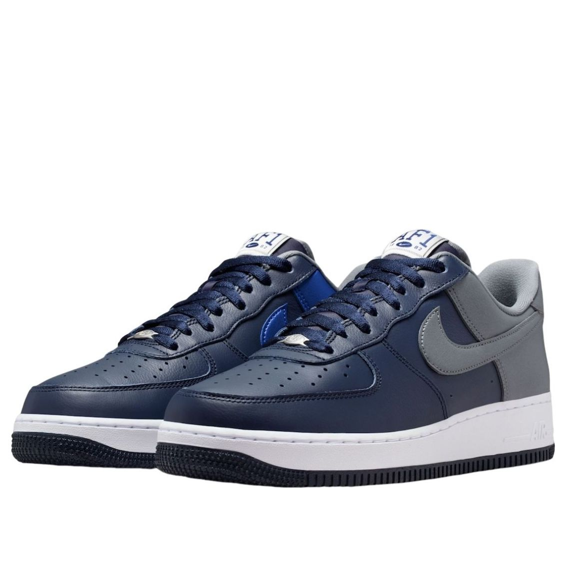 Giày Nike Air Force 1 Low Mismatched Heel 'Game Royal White Grey' IB6847-400 - Ảnh 4
