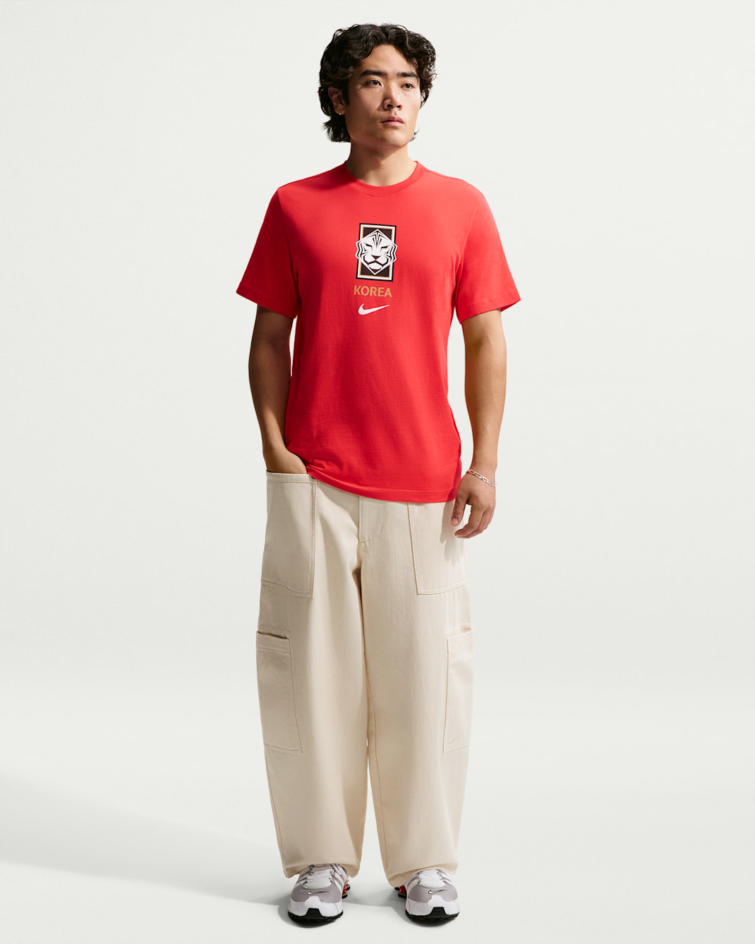 Alternative view of Áo Nike Korea Football T-Shirt 'Global Red' IH2185-679