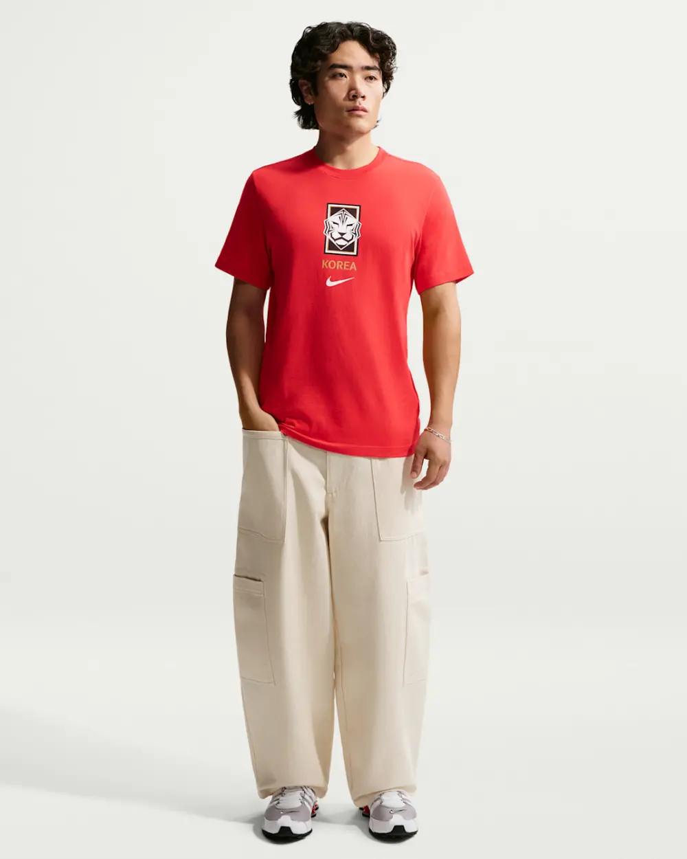 Alternative view of Áo Nike Korea Football T-Shirt 'Global Red' IH2185-679