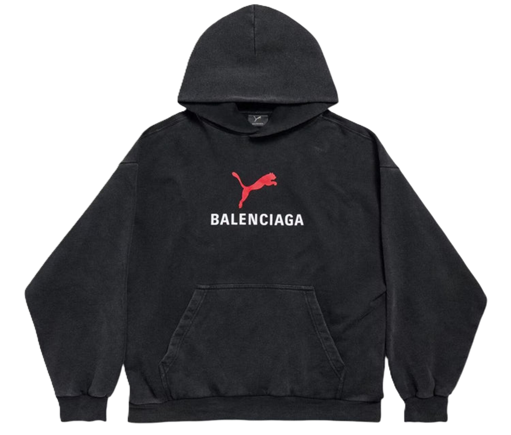 Áo Balenciaga x Puma Hoodie Medium Fit 'Black' 767877TTVA41041