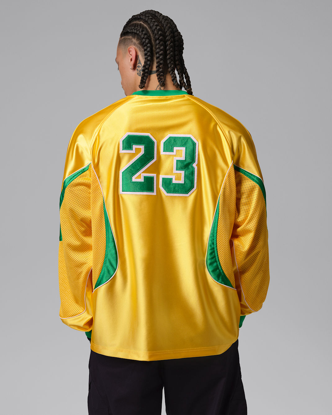 Alternative view of Áo Nike Brazil X Jordan Goalie Top 'Varsity Maize' IF3900-741
