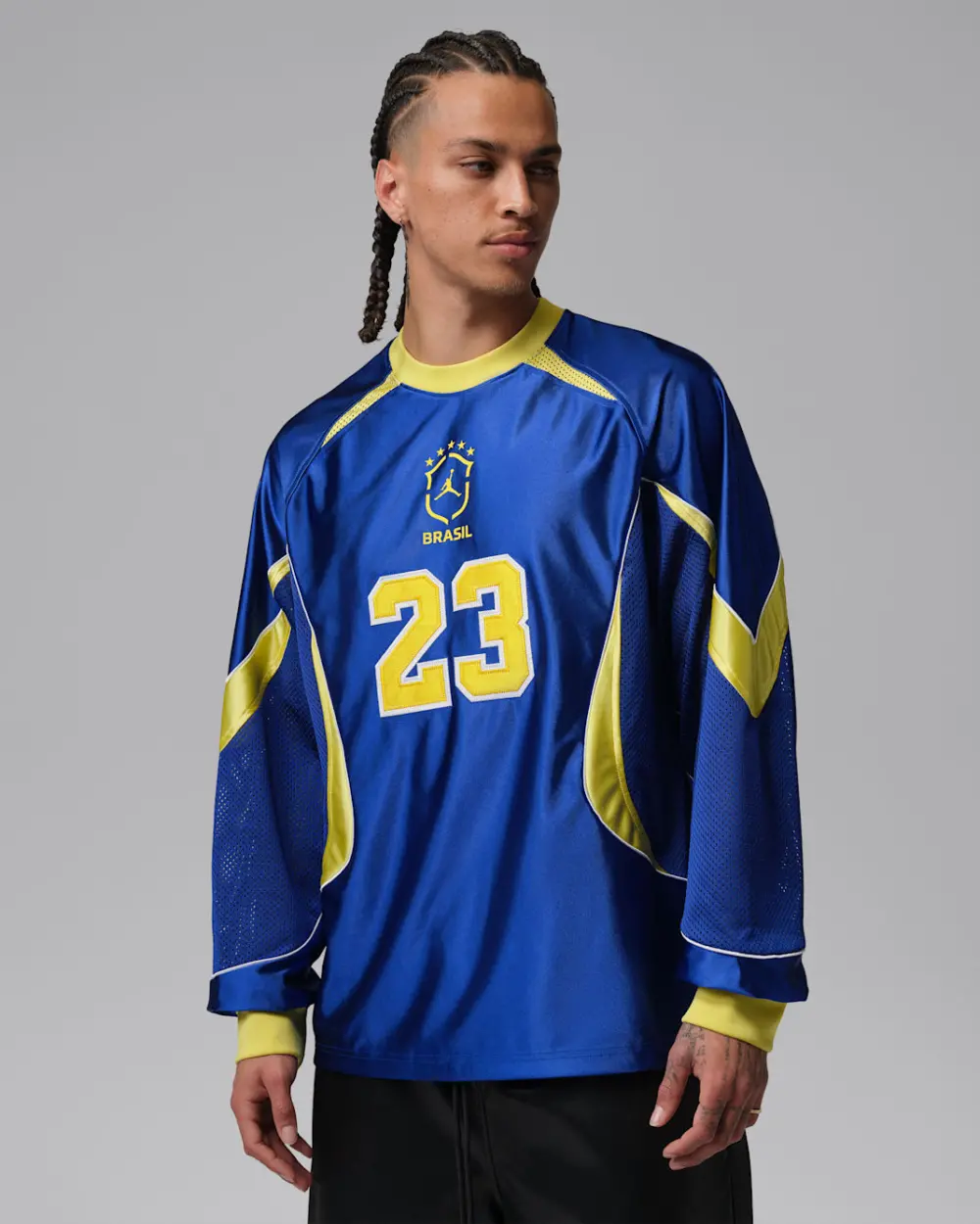 Áo Nike Brazil X Jordan Goalie Top 'Old Royal' IF3900-417 - Ảnh 3