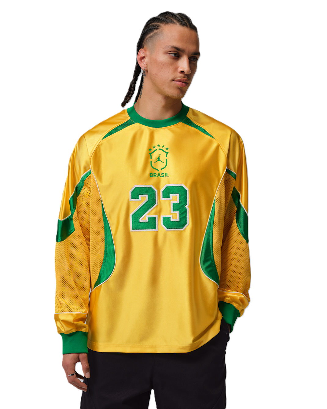 Áo Nike Brazil X Jordan Goalie Top 'Varsity Maize' IF3900-741 - Ảnh 5