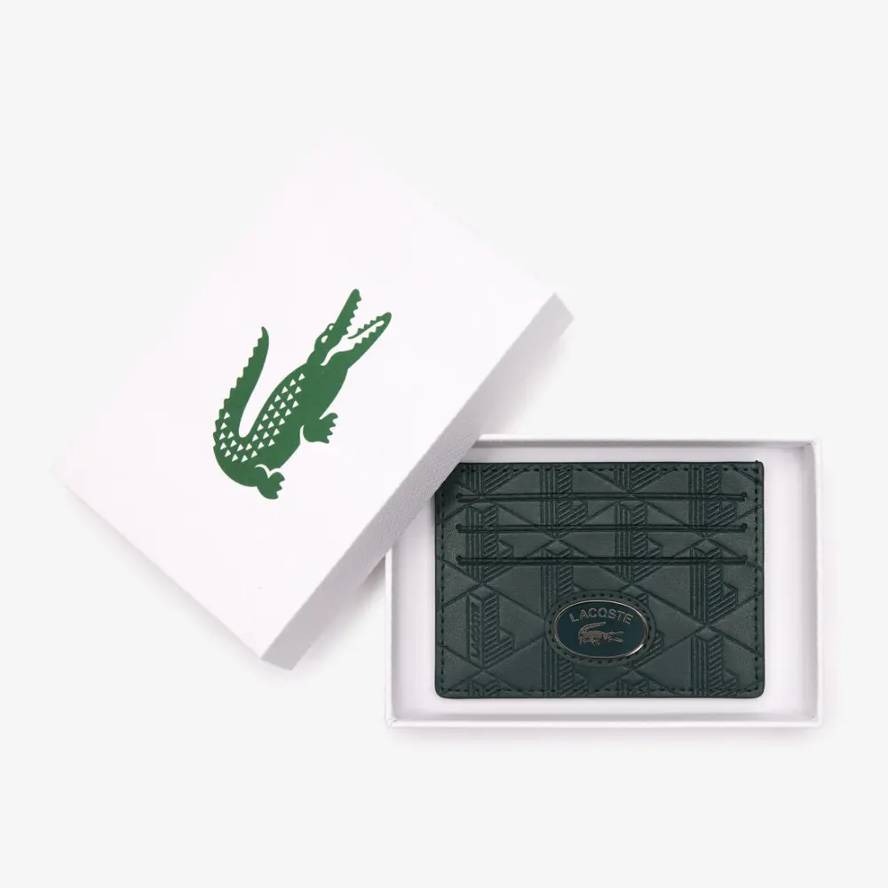Ví Lacoste Leather Monogram ‘Black’ NH4397MR - Ảnh 3