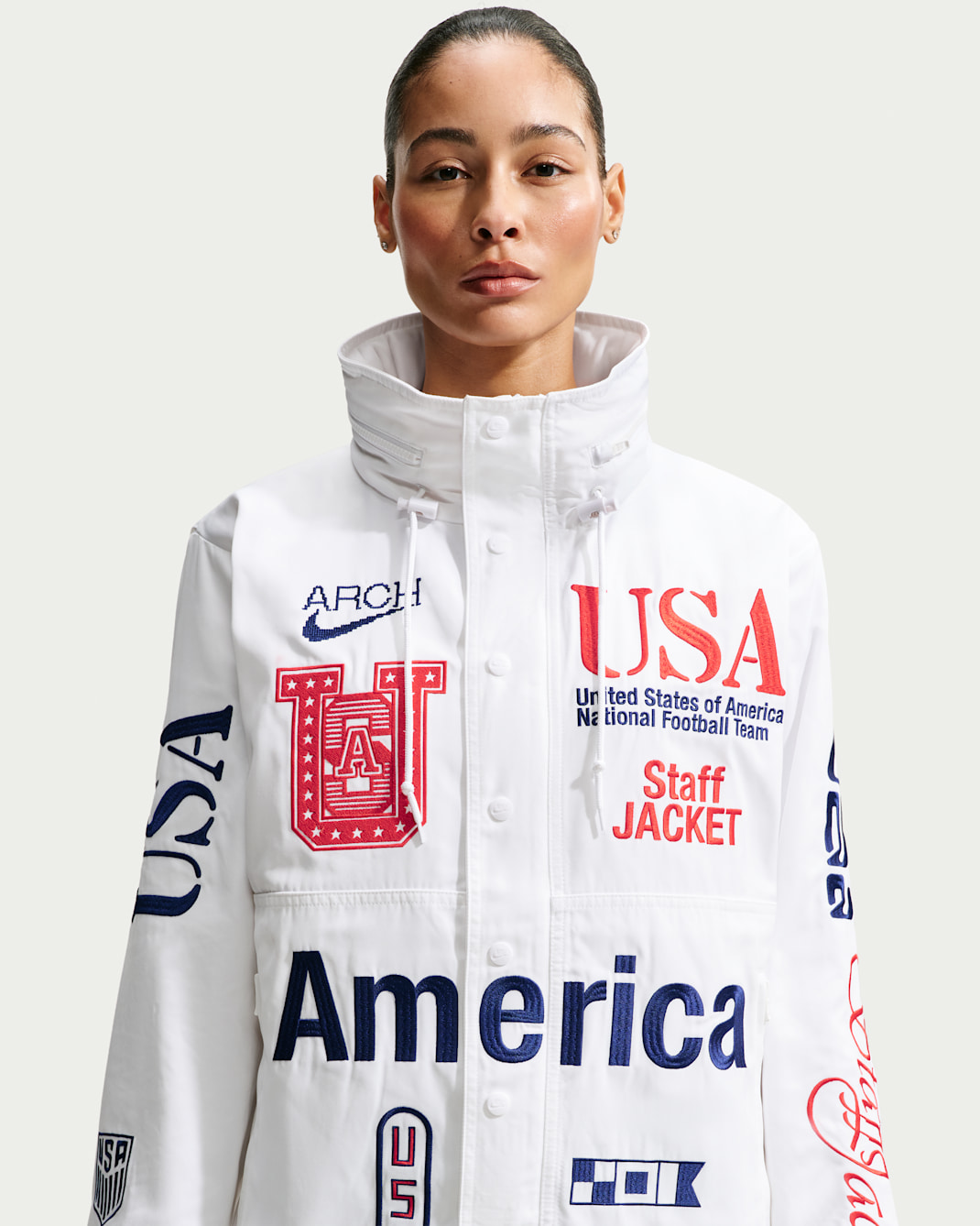 Áo Nike USA x V.A.A. Staff Jacket 'White' II9805-100 - Ảnh 3