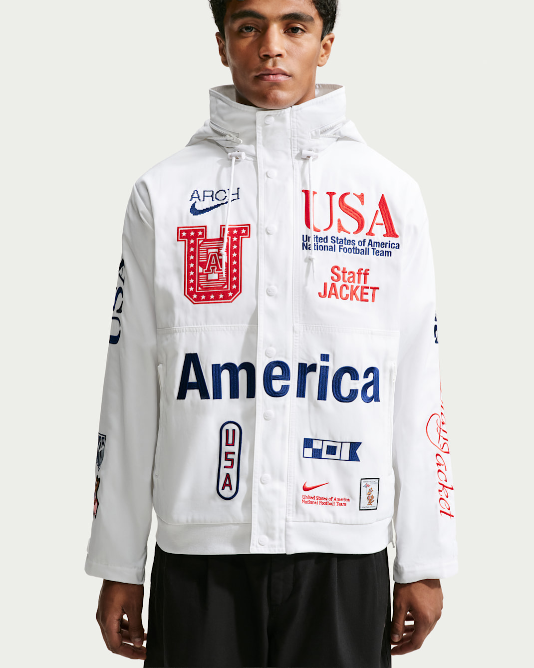 Áo Nike USA x V.A.A. Staff Jacket 'White' II9805-100 - Ảnh 4