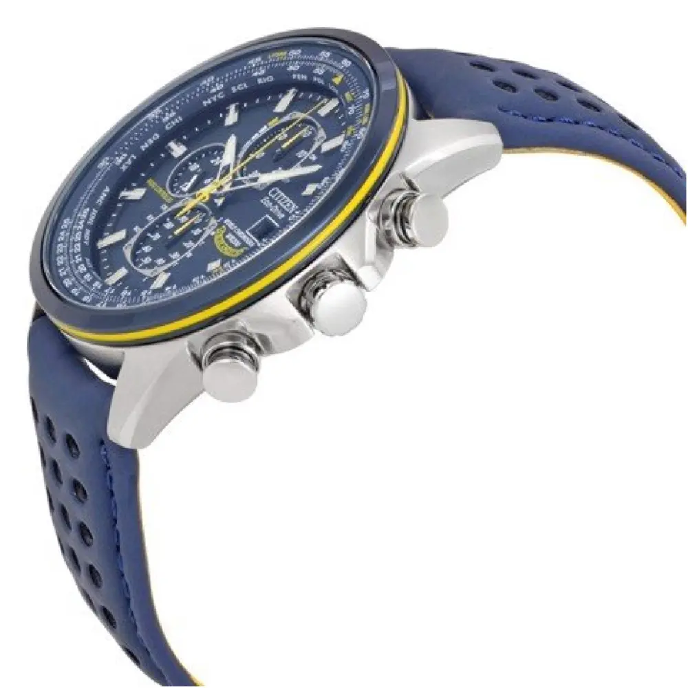 Đồng Hồ CITIZEN Eco Drive Angels World Chronograph Watch 'Blue' AT8020-03L - Ảnh 6