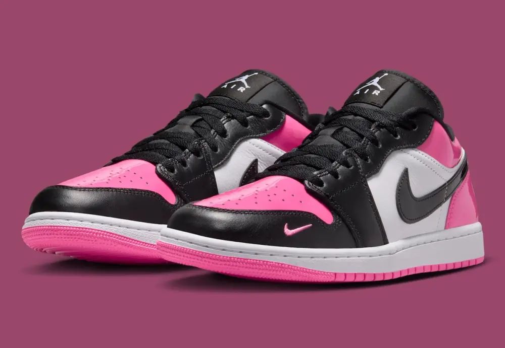 Alternative view of Giày Nike Air Jordan 1 Low SE 'Black Pinksicle Patent' IV2446-684