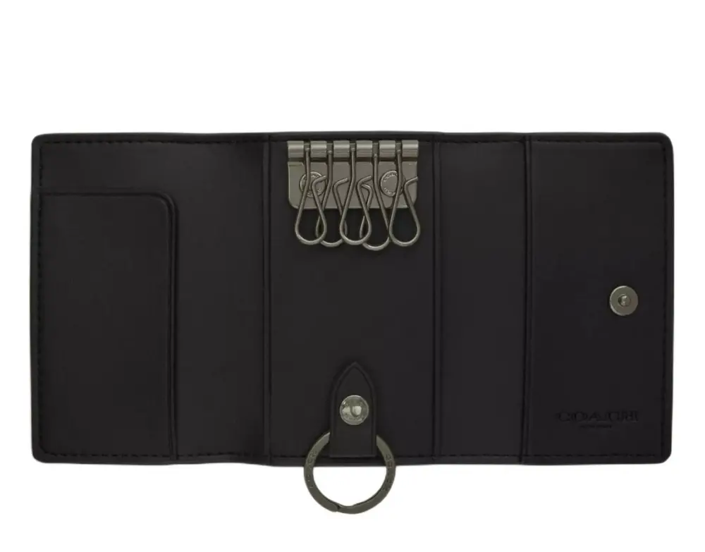 Ví Coach Key Pouch 'Black' CAR00-QBMI5 - Ảnh 4