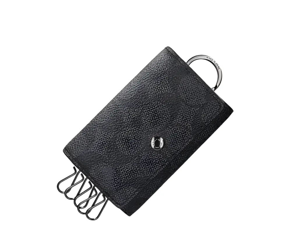Ví Coach Key Pouch 'Black' CAR00-QBMI5 - Ảnh 3