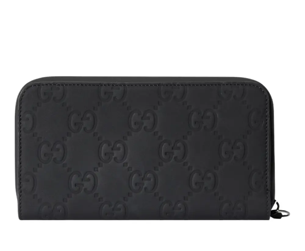 Ví Gucci Leather Long Wallet ‘Black’ 771421-AAC0L-1000 - Ảnh 3