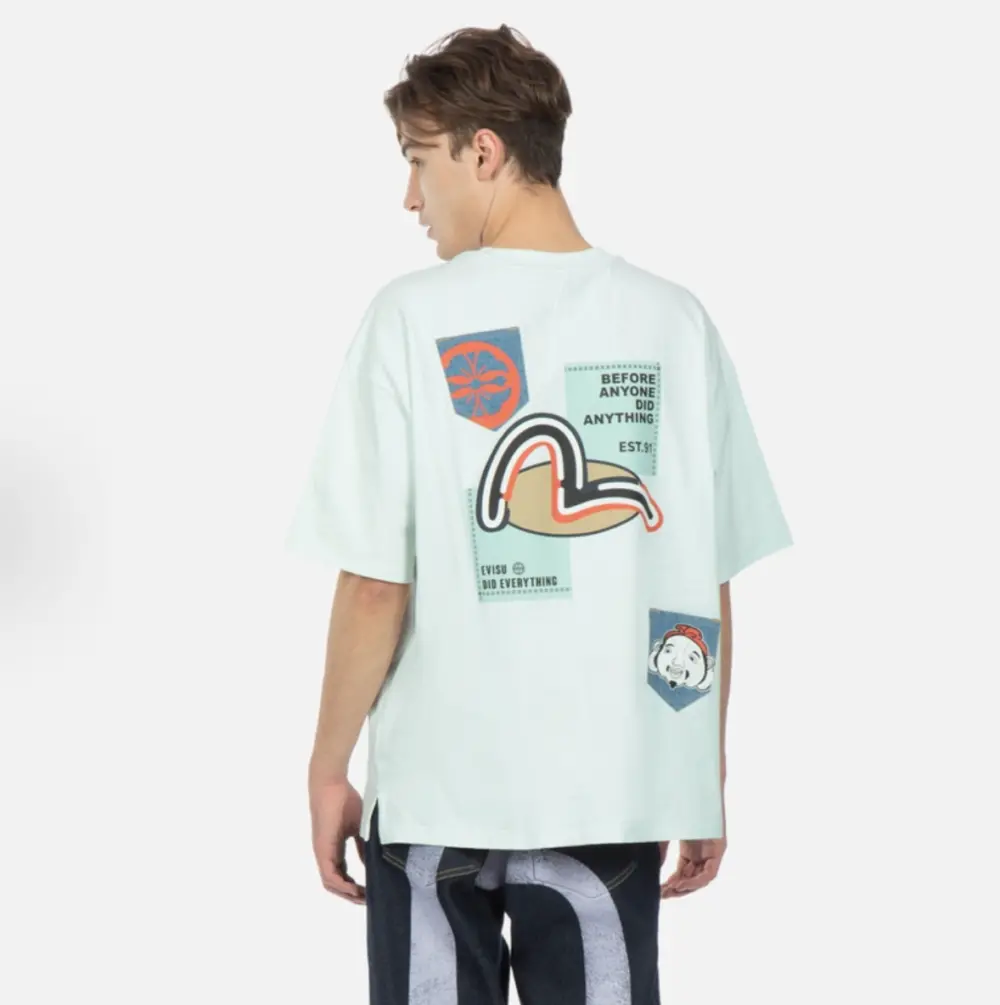 Alternative view of Áo Evisu Print T-shirt 'Green' 2ESHTM3TS547LFCT