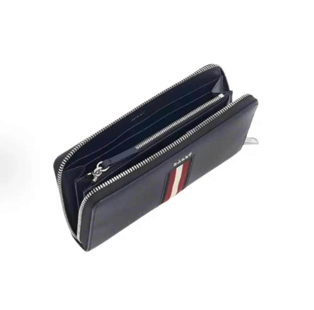Ví Bally Logo Long Wallet 'Navy' 6310123 - Ảnh 5